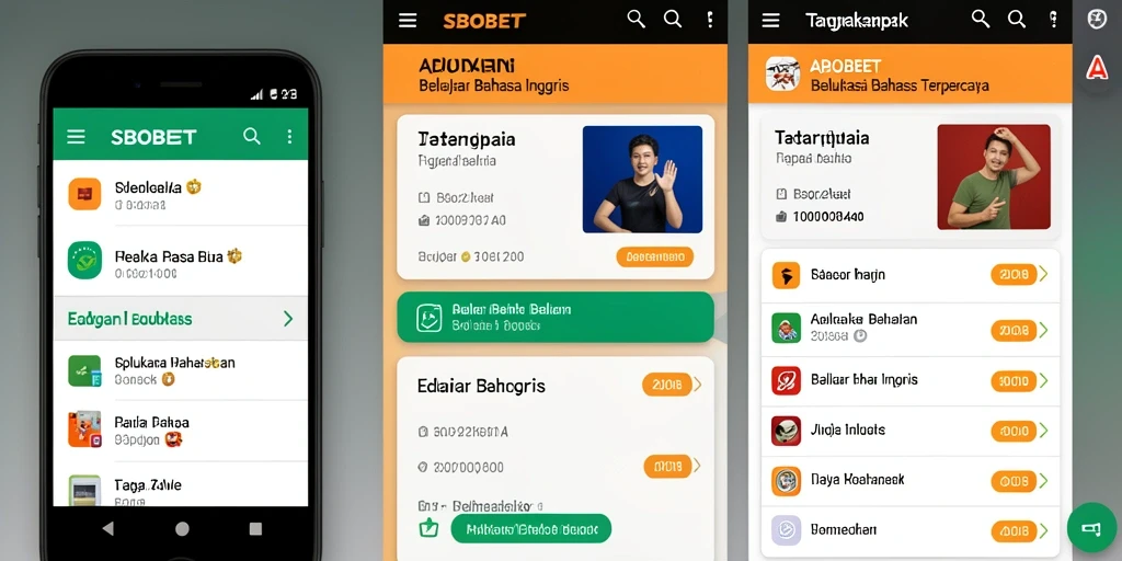 Antarmuka aplikasi SBOBET yang interaktif dan edukatif.