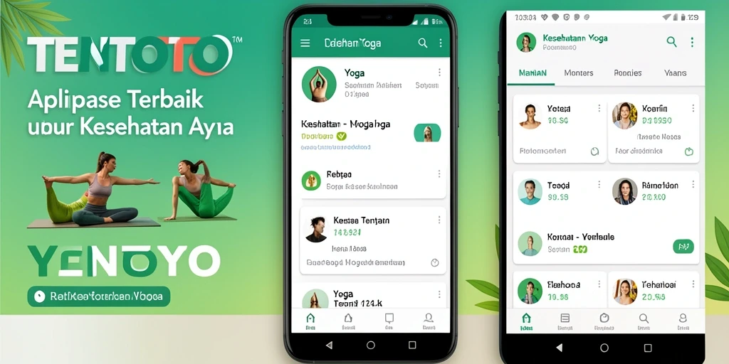Antarmuka aplikasi TENTOTO yang sederhana dan menarik untuk latihan yoga.